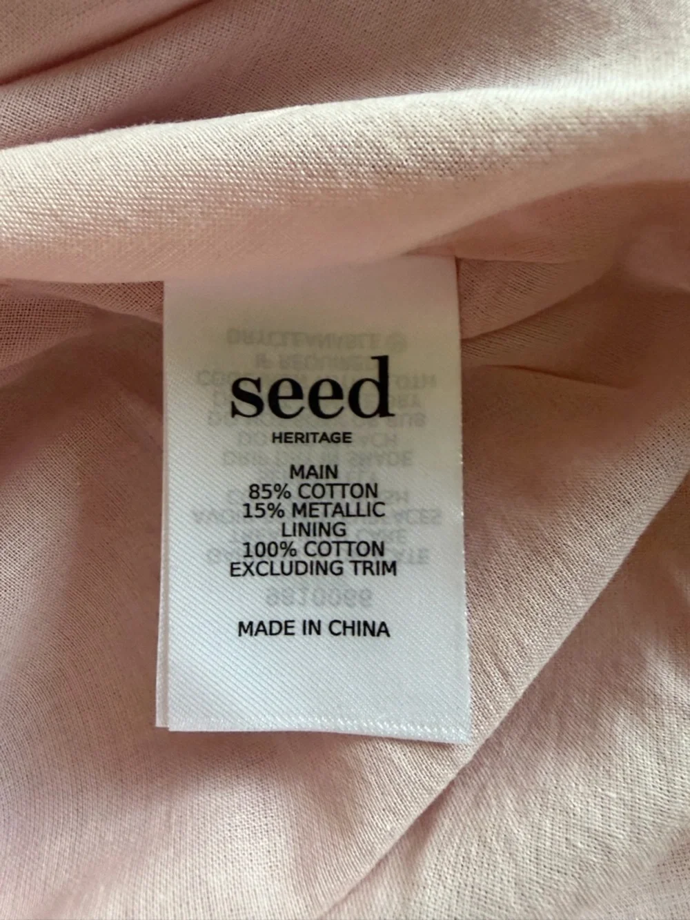Seed Heritage Light Pink Ruffle Sleeve Cotton Dress - Picture 7 of 7